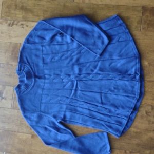 BNWT Kim Rogers Delta blue sweater fashion pull size XL